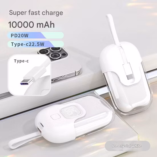 Caricatore Power Bank da 10000 mAh a ricarica rapida integrato